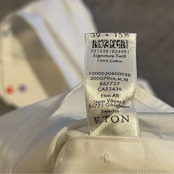 Eton multi color button dress shirt mens 15.5 NWOT - Picture 10 of 10